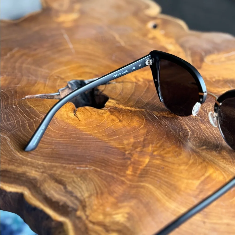Quay Australia Matte Black Cat Eye Sunglasses - Picture 7 of 9